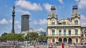 El mirador del Monumento a Colón en Barcelona