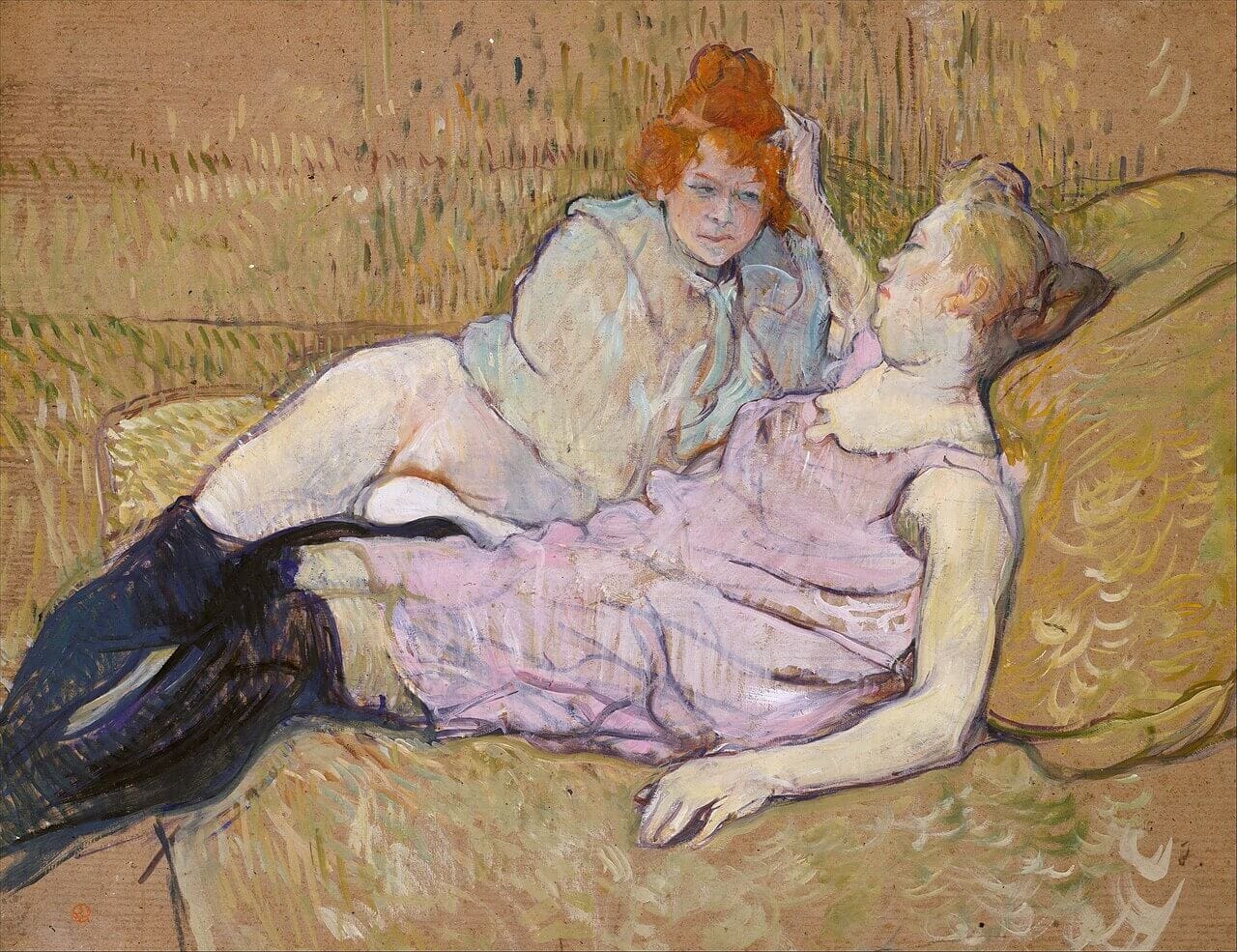 El sofá (The Sofa), pintura de Henri de Toulouse-Lautrec realizada hacia 1896 que muestra a dos mujeres sentadas en un sofá en un ambiente de burdel parisino.