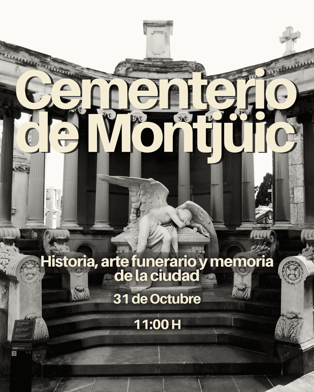 Cartel del Tour del Cementerio de Montjuic
