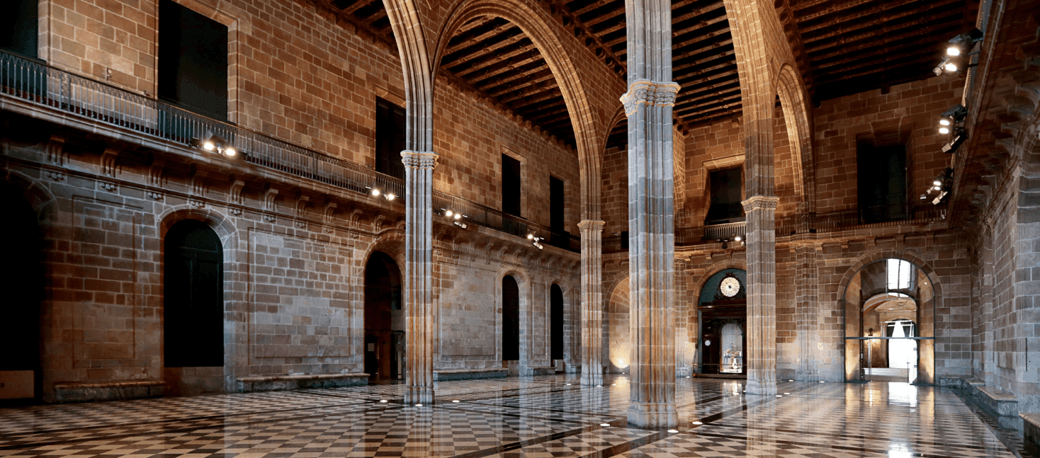 Edificio histórico de la Llotja de Mar de Barcelona, antigua sede de la actividad mercantil de la ciudad, con arquitectura gótica y neoclásica, incluido en el 48h Open House Barcelona 2026.